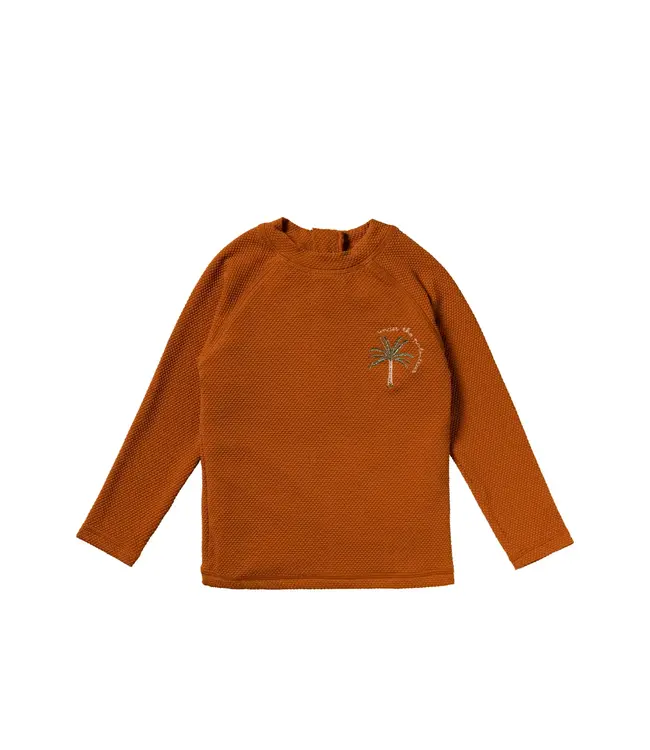 Salted stories - Solid swim long sleeve Bombay brown