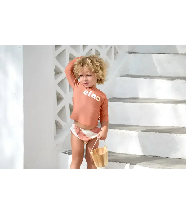 Lassig - LSF Swim Diaper Stripes clay/sea salt