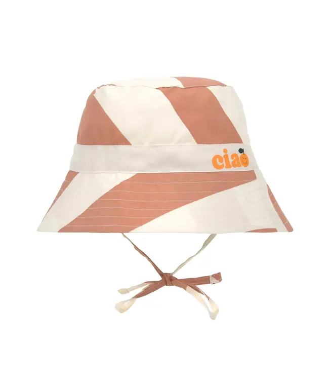 Lassig - LSF Sun protection fishing hat Stripes clay/sea salt