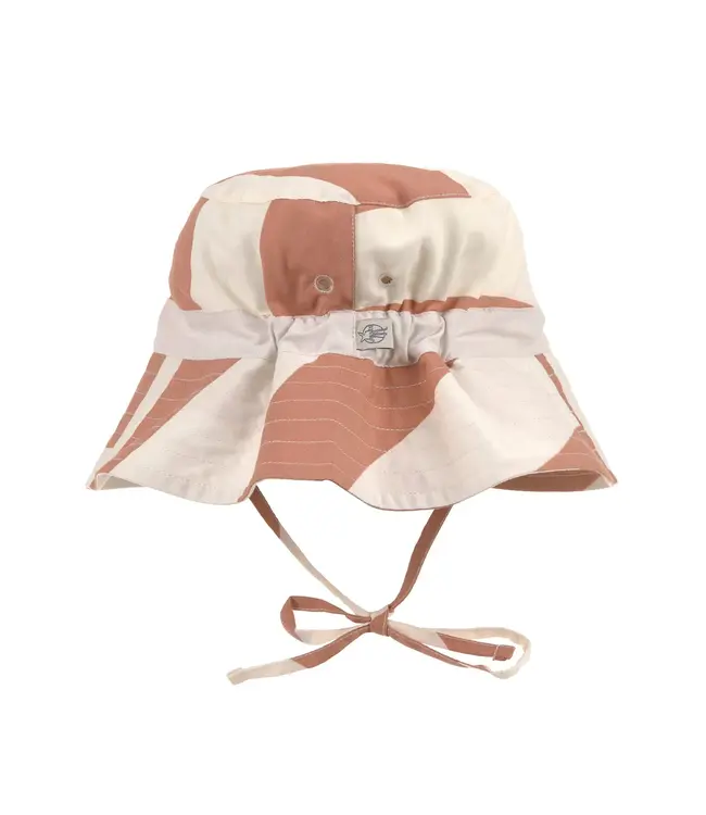 Lassig - LSF Sun protection fishing hat Stripes clay/sea salt