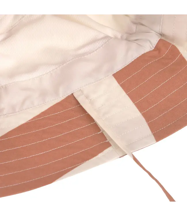 Lassig - LSF Sun protection fishing hat Stripes clay/sea salt