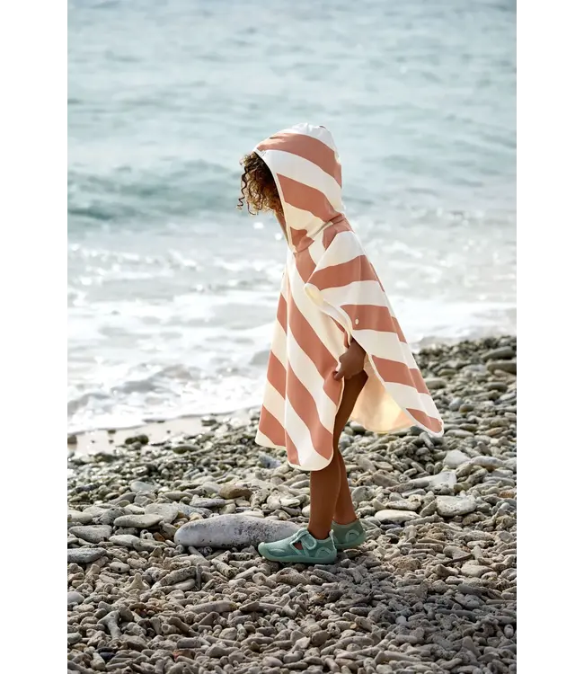 Lassig - LSF Beach poncho Stripes clay