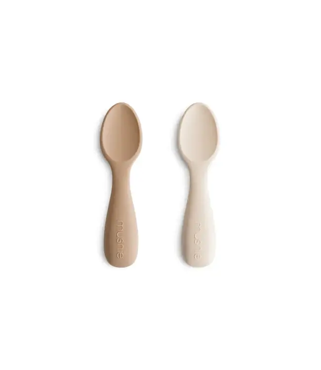 Mushie - Toddler starter spoon Natural / Shifting Sand