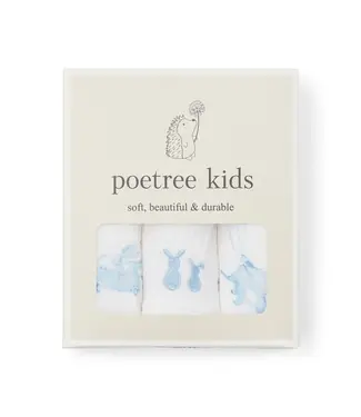 Poetree Kids Poetree kids - Tetra doekjes Blue Dreams - 60x60cm (3-pack)