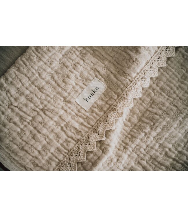 Koeka -  Wiegdeken Elba lace Natural