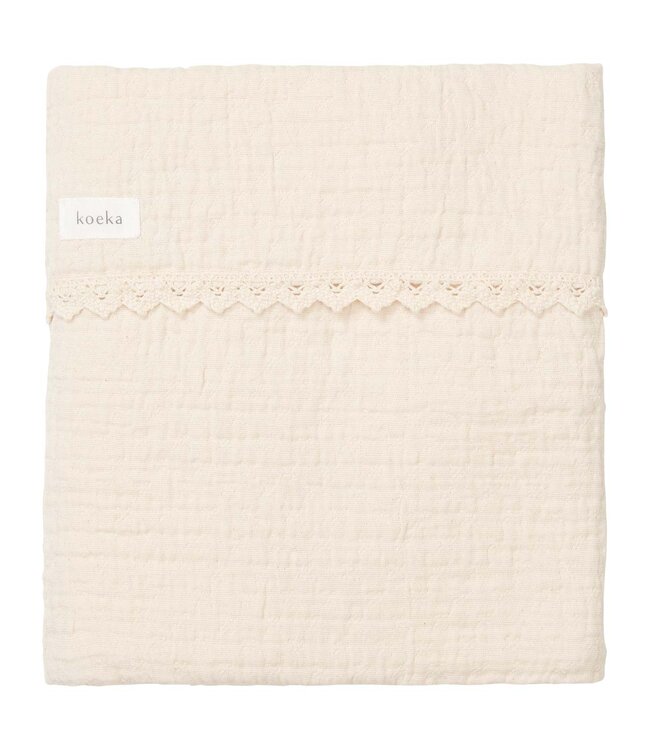 Koeka -  Wiegdeken Elba lace Natural