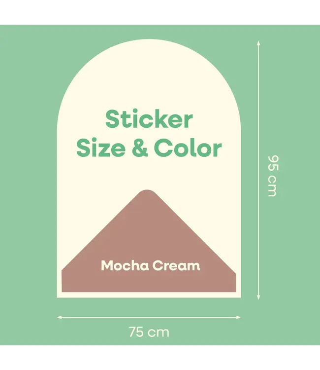 Cleverclixx - Magnetic Wall Sticker 95x75cm | Mocha Cream