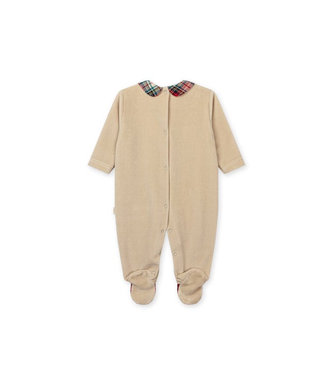 Baby Gi - Taupe gingerbread footie