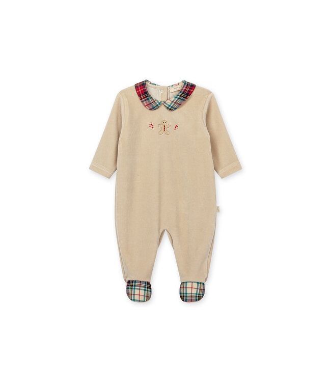 Baby Gi - Taupe gingerbread footie