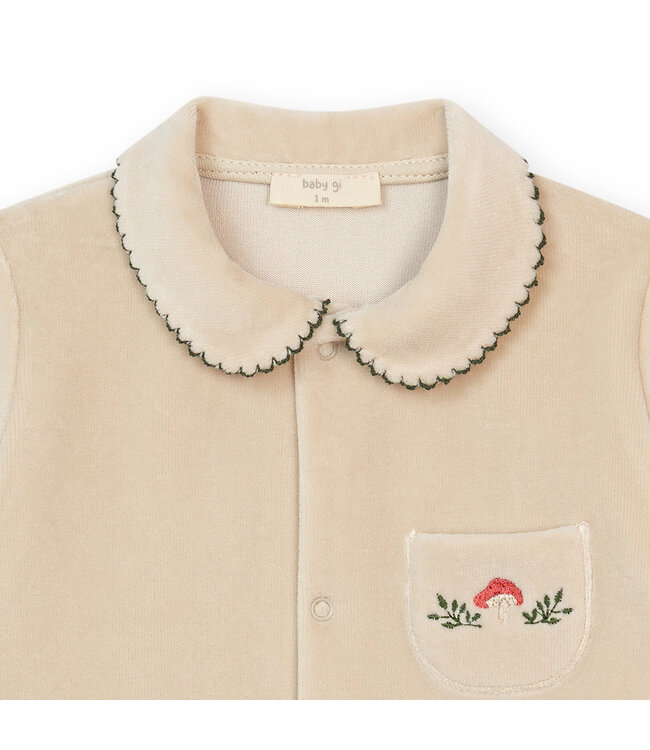 Baby Gi Baby Gi - Toadstool footie front buttons with pockets