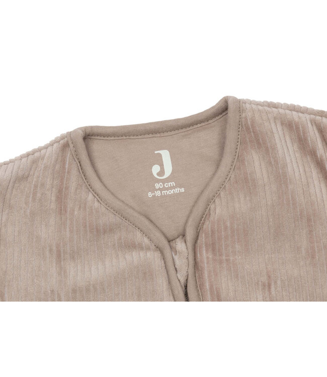Jollein - Slaapzak met afritsbare mouw rond Rib Milky Coffee