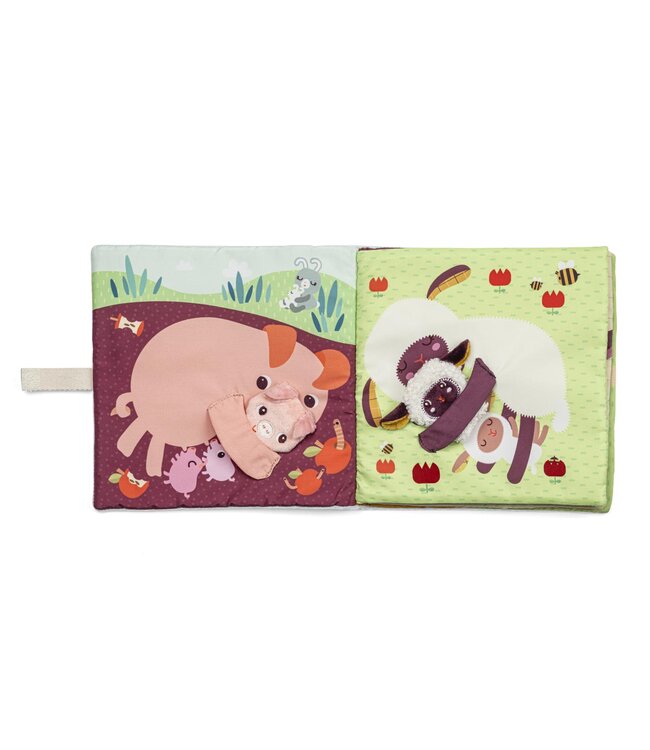 Lilliputiens - Vingerpoppenboek baby boerderijdieren