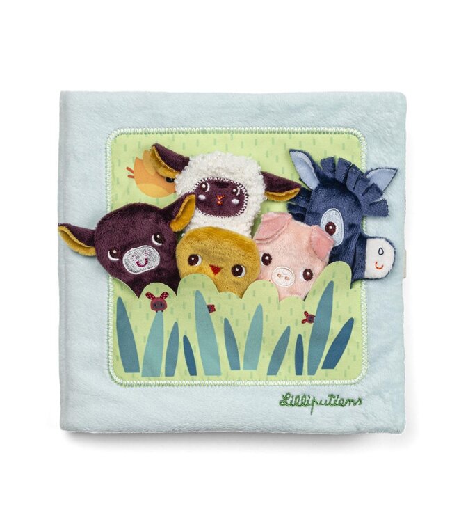 Lilliputiens - Vingerpoppenboek baby boerderijdieren