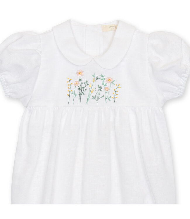 Baby Gi - Romper linnen Flower detail