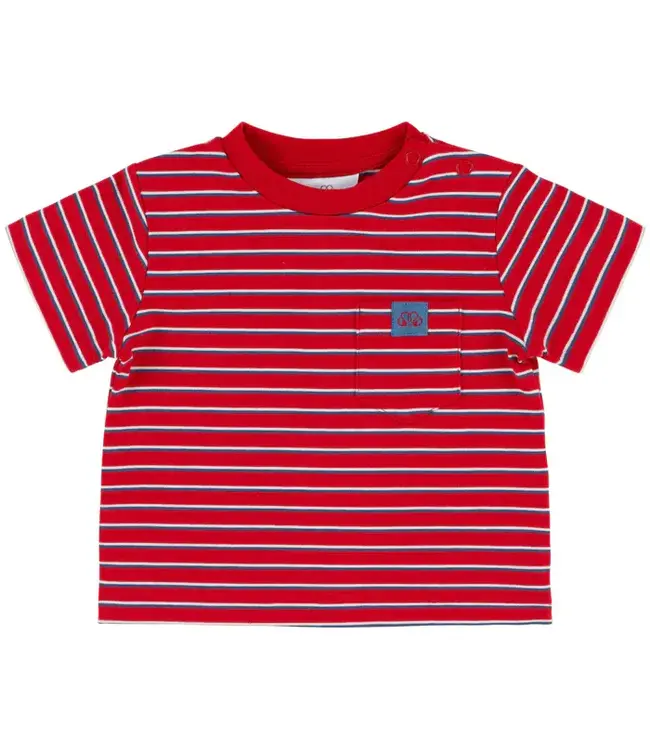 Natini - boys T-shirt stripes white/red