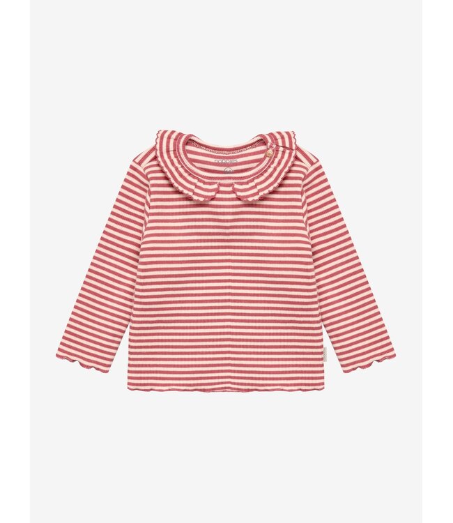 Noppies - Tee LS stripes Dusty cedar