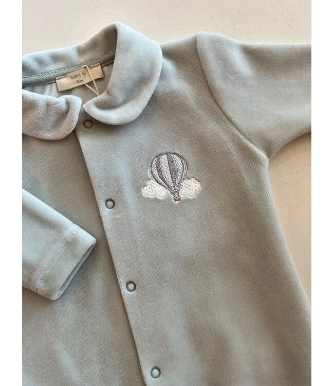 Baby Gi - Babygrow  Mint Air balloon front buttons