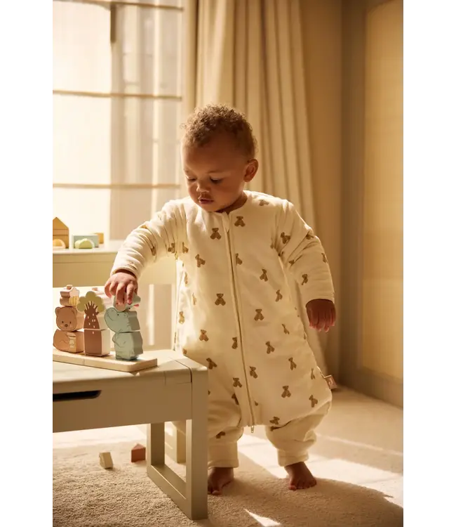Jollein - Slaapzak met voeten en afritsbare mouw Mini teddy bear