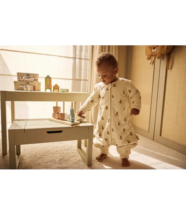 Jollein - Slaapzak met voeten en afritsbare mouw Mini teddy bear