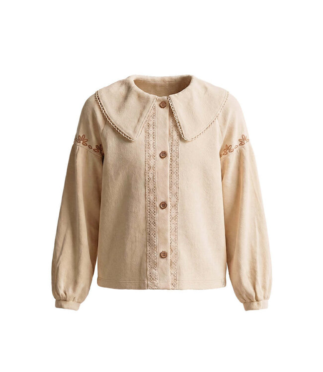 Your Wishes - Twill woven blouse white swan