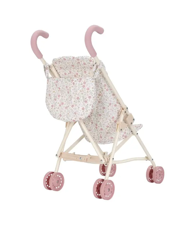 Little Dutch - Poppenbuggy – Roze – Essentials – Soft Flowers