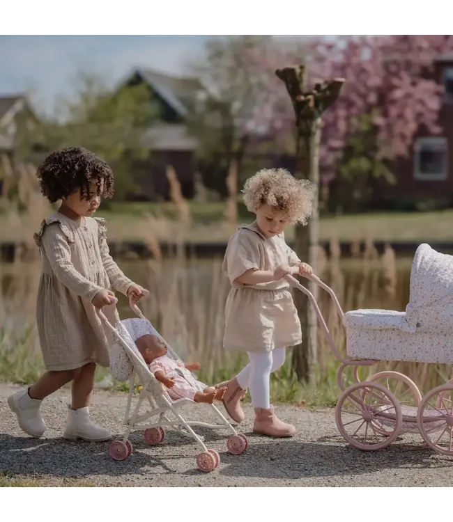 Little Dutch - Poppenbuggy – Roze – Essentials – Soft Flowers