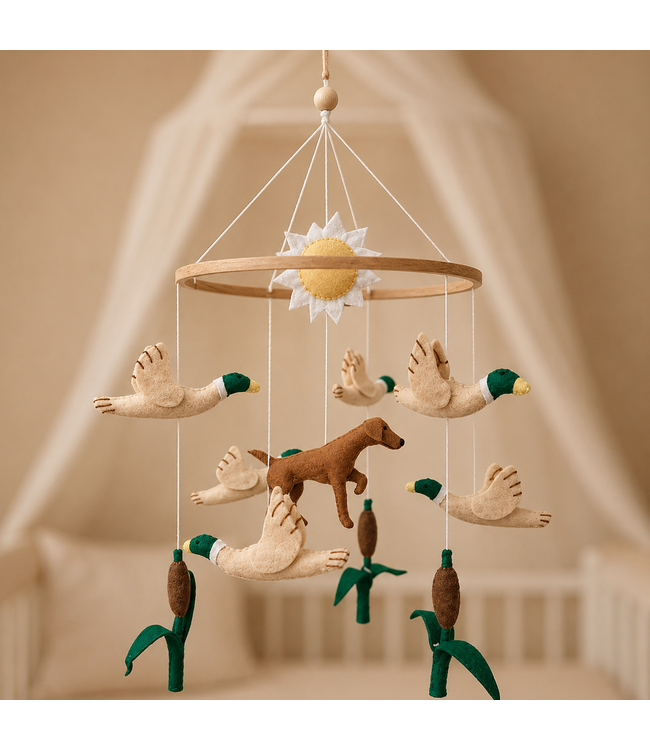 Little Loua - Handmade mobile Dog and ducks