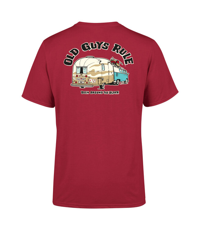 Old Guys Rule t-shirt Been Around the block rood