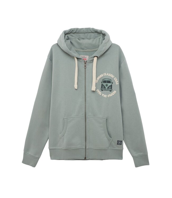Van One Classic Cars Unisex FREUNDSCHAFT zip-hoodie fem green