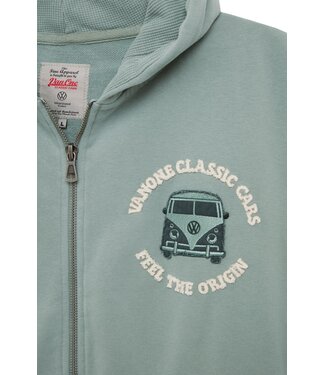 Van One Classic Cars Zip hoodie FREUNDSCHAFT Unisex fem green
