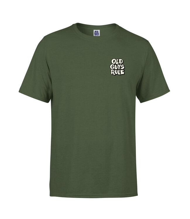 Old Guys Rule Bigger Fish II t-shirt kleur Military Green