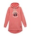 Van One dames hoodie lang dirty pink