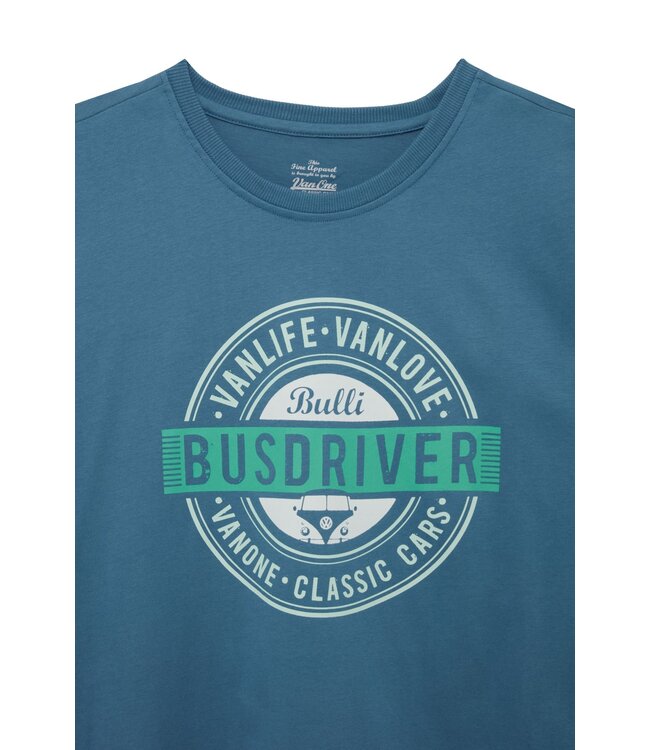 Van One Classic Cars Van One heren t-shirt BUSDRIVER blau