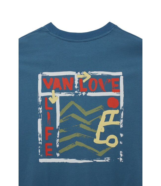 Van One Classic Cars Van One heren t-shirt Rudimentary Blue Multi