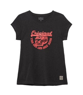 Van One Classic Cars Van One dames t-shirt ORIGINAL RIDE Dark Grey