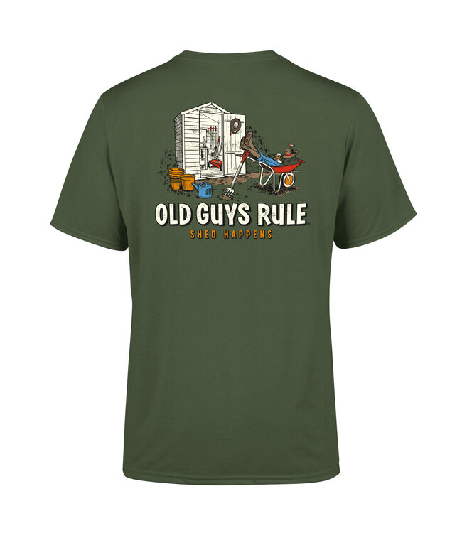 Old Guys Rule Old Guys Rule "Shed Happens III" Military Green