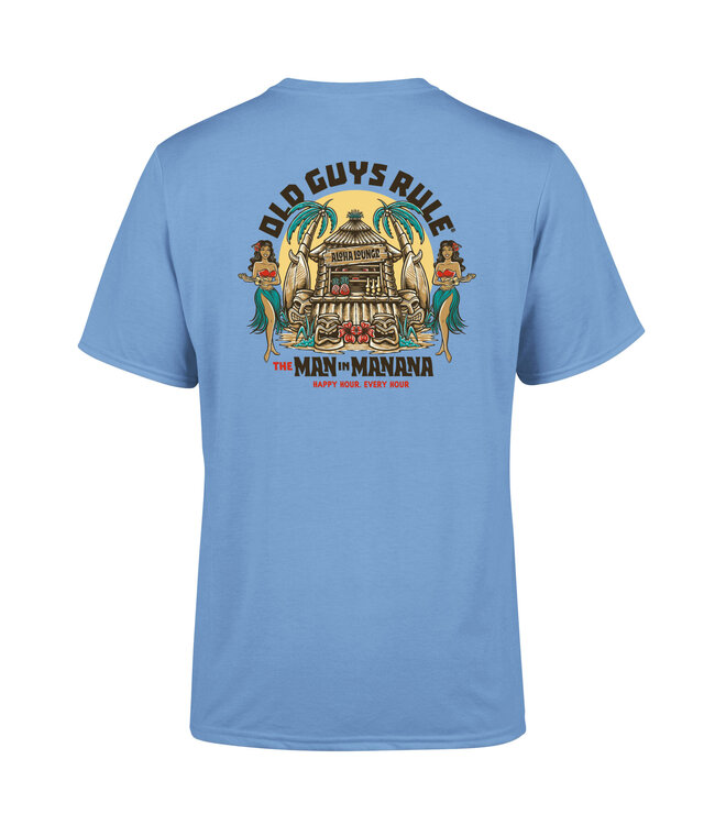 Old Guys Rule " Aloha Lounge II" Light Blue