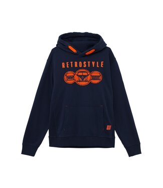 Van One Classic Cars Van One unisex hoodie RETRO BULLI navy/orange