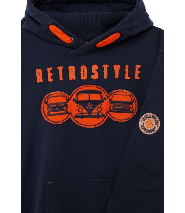Van One Classic Cars Unisex hoodie RETRO BULLI navy/orange