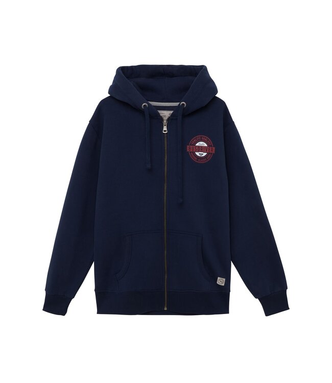 Van One Classic Cars Heren zip-hoodie BUSDRIVER navy dark red