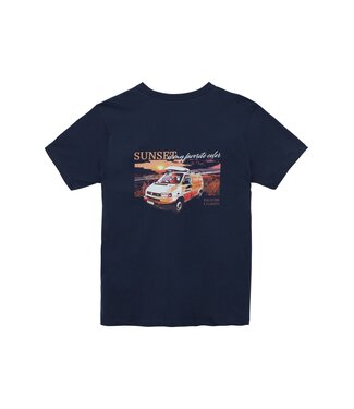 Van One Classic Cars Van One heren t-shirt SUNSET T4 navy