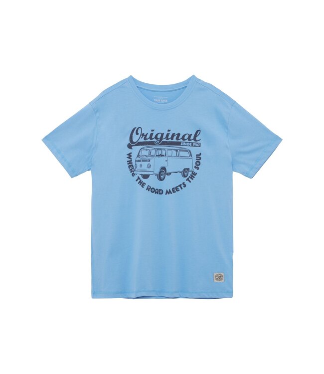 Van One Classic Cars Van One heren t-shirt T2 ORIGINAL RIDE cornflower/blue