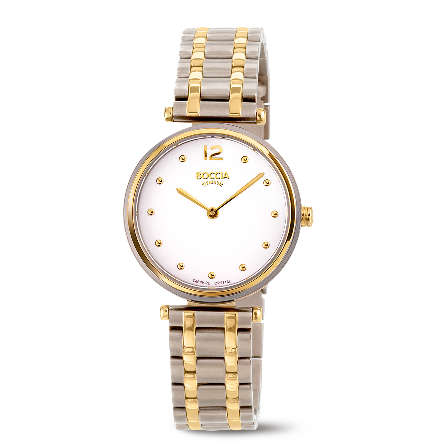 Montre Femme Boccia Titanium 3273-14 - Cadran Noir/vert Foncé - Bracelet Cuir - Neuve Avec étiquettes