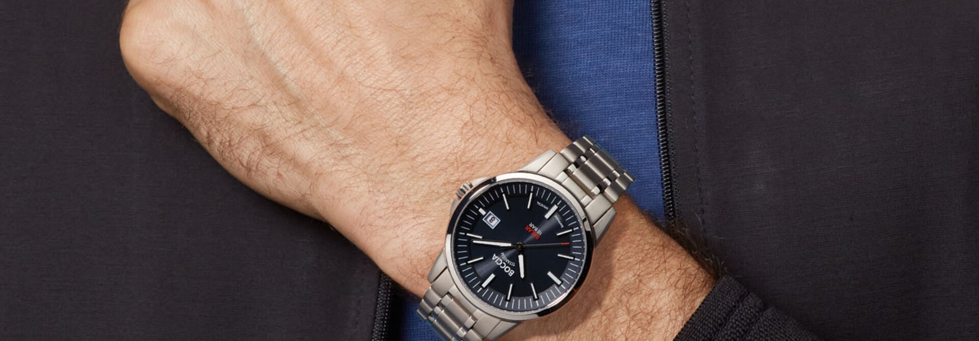 Boccia Titanium 3643-05 Heren Horloge Solar 40mm