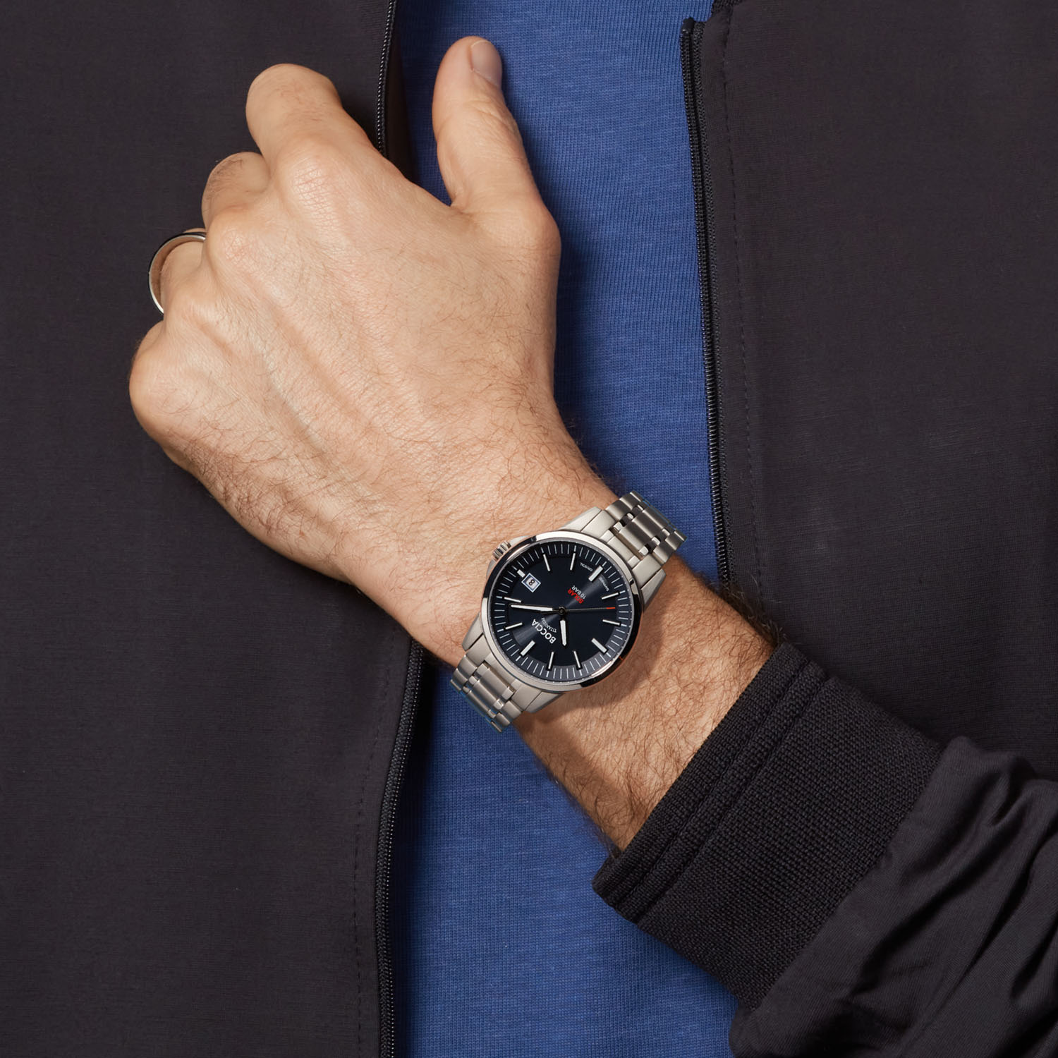 Boccia Titanium 3643-05 Heren Horloge Solar 40mm-1