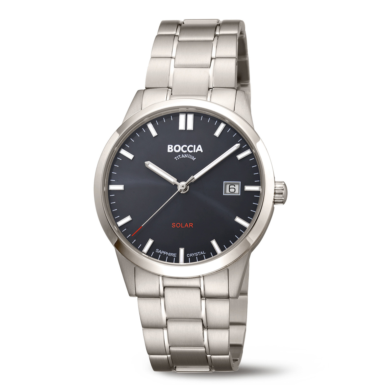 Boccia Titanium 3673-02 Heren Horloge Solar 39mm-1