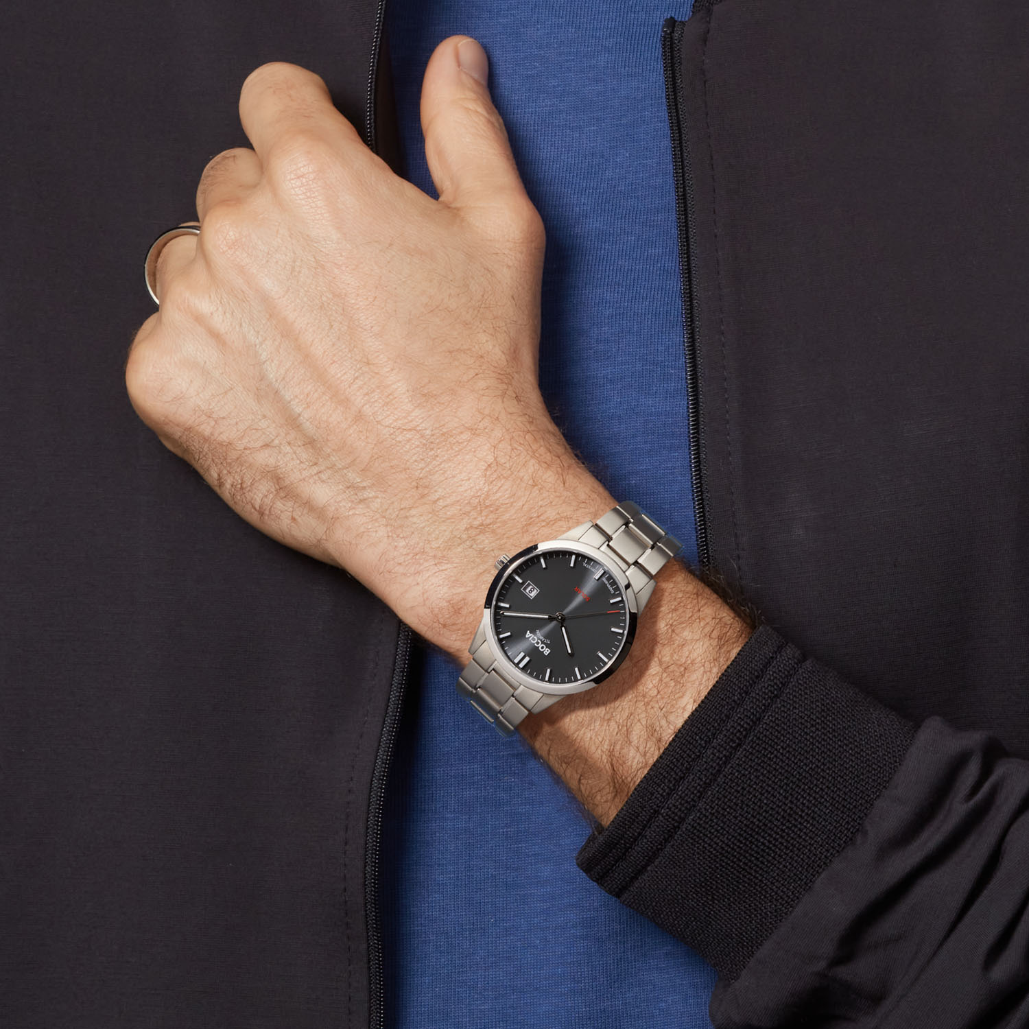 Boccia Titanium 3673-02 Heren Horloge Solar 39mm-2