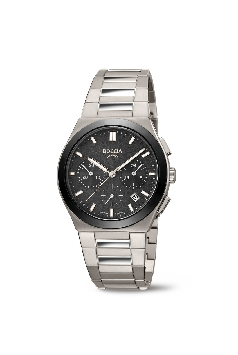 Boccia Titanium 3736-02 Heren Horloge Chrono 39mm