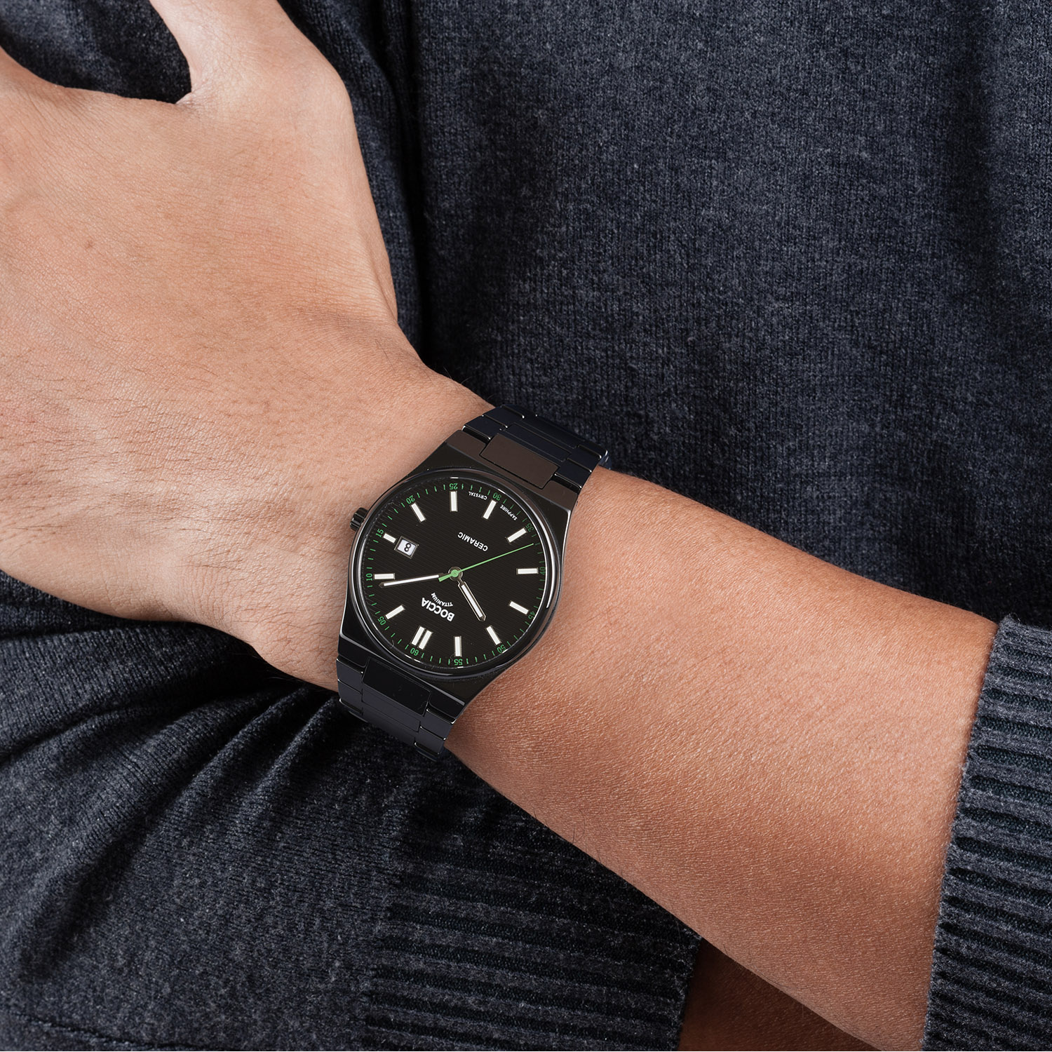 Boccia herenhorloge Keramiek 39mm-2