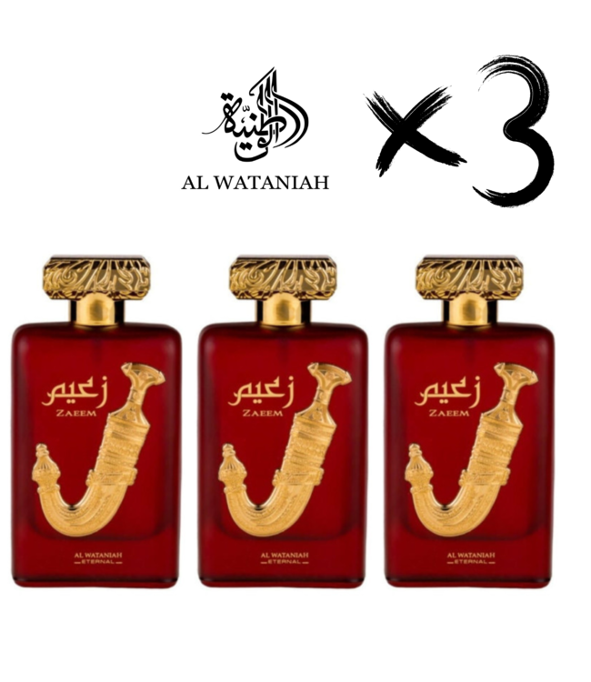 AL WATANIAH 3 x ETERNAL PERFUME ZAEEM, 100ml